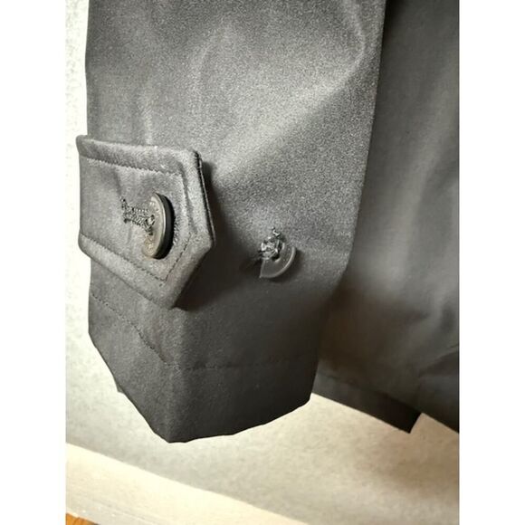 Geoffrey Beene All Weather Trench Coat Jacket Men’s M Black Button Front NWT - Picture 8 of 8